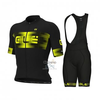 Ale Ropa Ciclismo Culotte Corto 2021 Hombre Mangas Cortas Negro AMarillo (2)